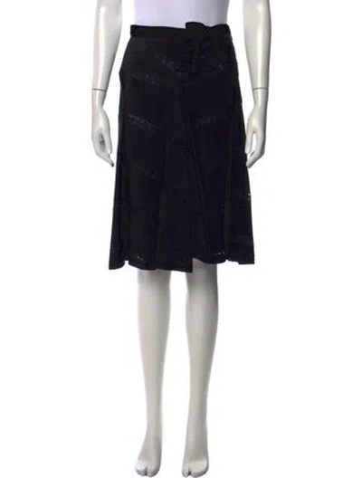 Pre-owned Prada Vintage Midi Length Skirt In Black