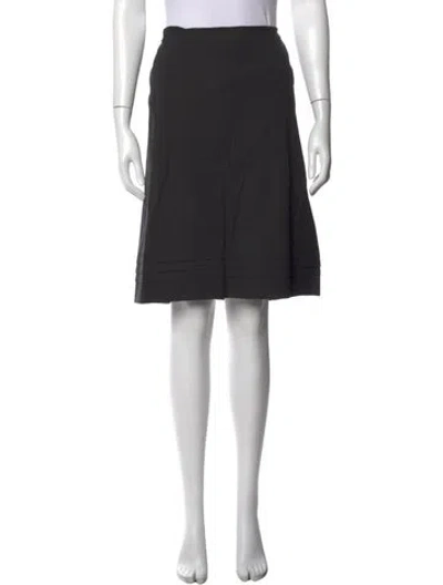 Pre-owned Prada Vintage Midi Length Skirt In Black/blue