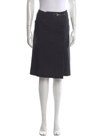 Pre-owned Prada Vintage Midi Length Skirt In Blue