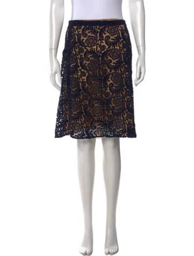 Pre-owned Prada Vintage Midi Length Skirt In Blue