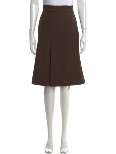 Pre-owned Prada Vintage Midi Length Skirt In Brown