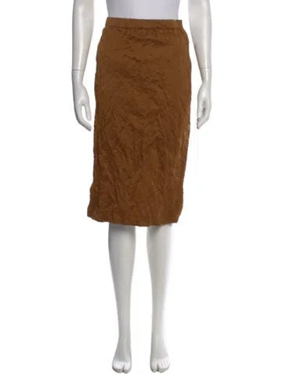 Pre-owned Prada Vintage Midi Length Skirt In Brown
