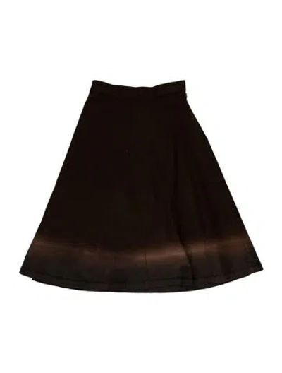 Pre-owned Prada Vintage Midi Length Skirt In Brown