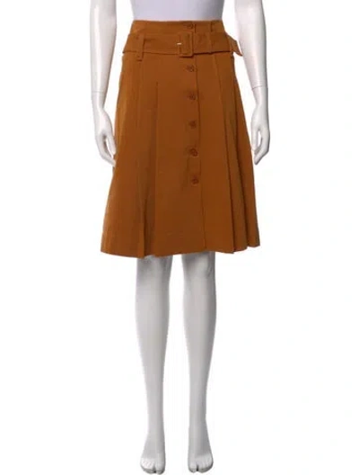 Pre-owned Prada Vintage Midi Length Skirt In Brown