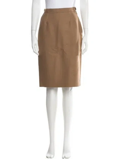Pre-owned Prada Vintage Midi Length Skirt In Brown