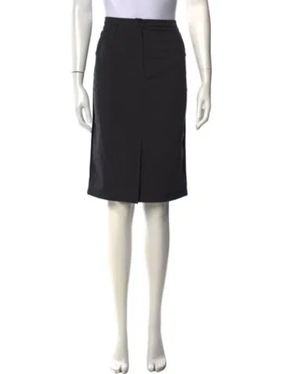 Pre-owned Prada Vintage Midi Length Skirt In Gray