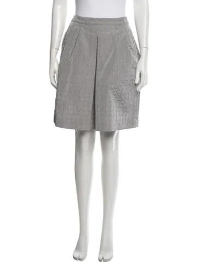 Pre-owned Prada Vintage Midi Length Skirt In Grey