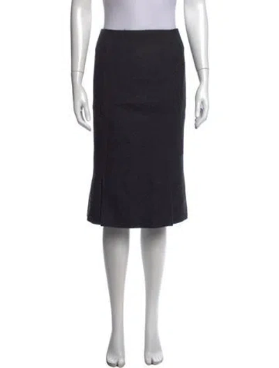 Pre-owned Prada Vintage Midi Length Skirt In Grey