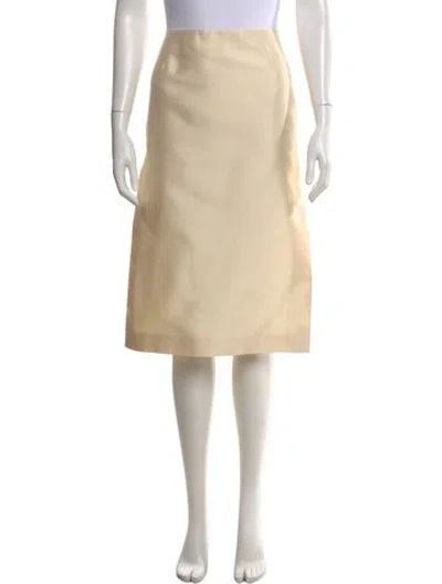 Pre-owned Prada Vintage Midi Length Skirt In Neutral