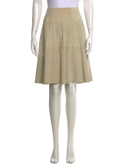 Pre-owned Prada Vintage Midi Length Skirt In Neutral