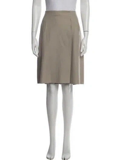 Pre-owned Prada Vintage Midi Length Skirt In Neutral