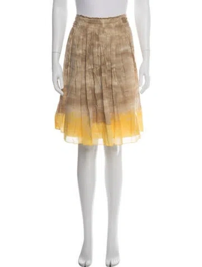 Pre-owned Prada Vintage Midi Length Skirt In Neutral