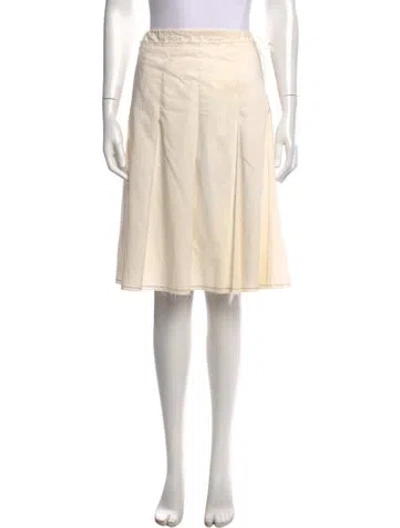 Pre-owned Prada Vintage Midi Length Skirt In Neutral