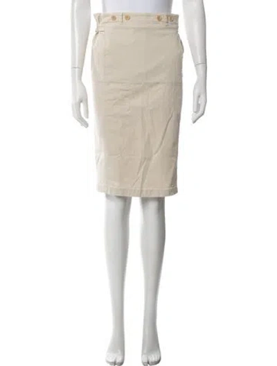 Pre-owned Prada Vintage Midi Length Skirt In Neutrals