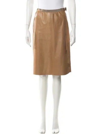 Pre-owned Prada Vintage Midi Length Skirt In Neutrals