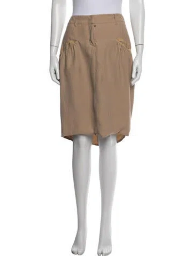 Pre-owned Prada Vintage Midi Length Skirt In Neutrals