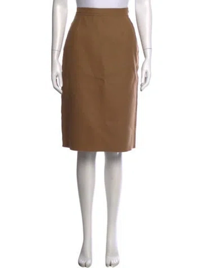Pre-owned Prada Vintage Midi Length Skirt In Neutrals