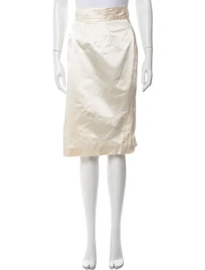 Pre-owned Prada Vintage Midi Length Skirt In Neutrals