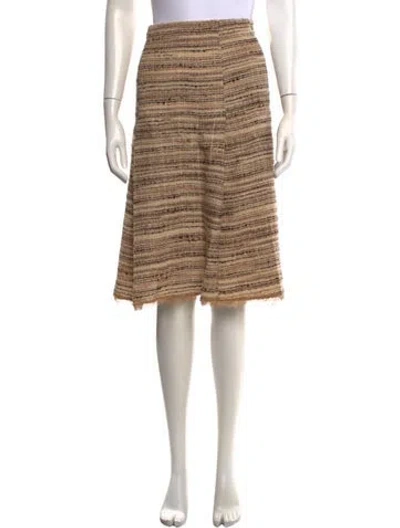 Pre-owned Prada Vintage Midi Length Skirt In Neutrals