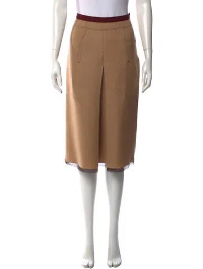 Pre-owned Prada Vintage Midi Length Skirt In Neutrals