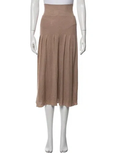 Pre-owned Prada Vintage Midi Length Skirt In Neutrals