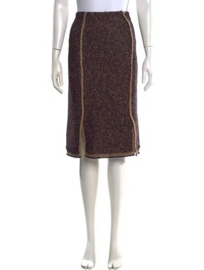 Pre-owned Prada Vintage Midi Length Skirt In Purple