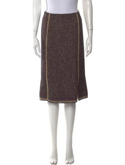 Pre-owned Prada Vintage Midi Length Skirt In Purple