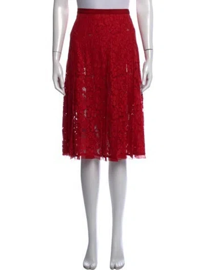 Pre-owned Prada Vintage Midi Length Skirt In Red