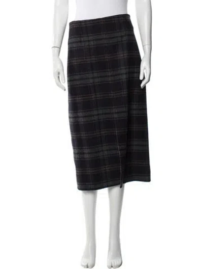 Pre-owned Prada Vintage Midi Length Skirt W/ Tags In Blue