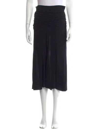 Pre-owned Prada Vintage Midi Length Skirt W/ Tags In Blue