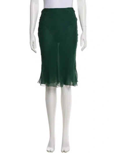 Pre-owned Prada Vintage Midi Length Skirt W/ Tags In Neutral