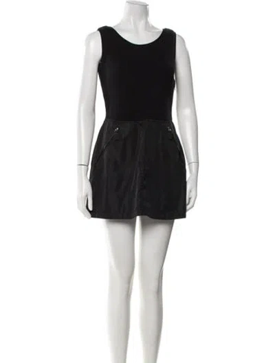 Pre-owned Prada Vintage Mini Dress In Black