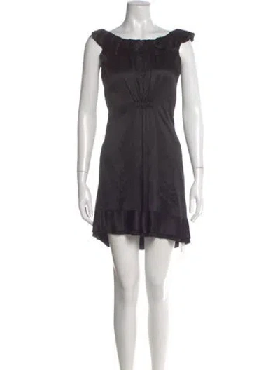 Pre-owned Prada Vintage Mini Dress In Black