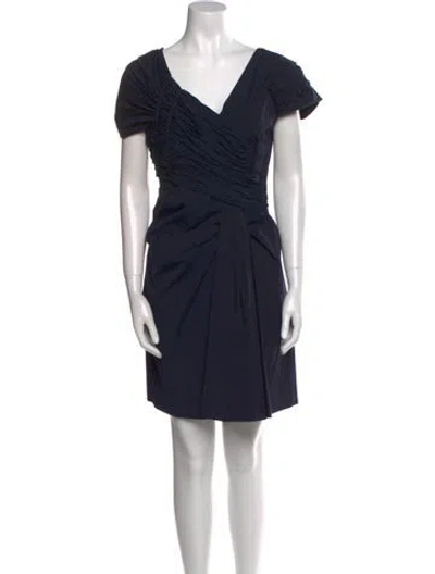 Pre-owned Prada Vintage Mini Dress In Blue