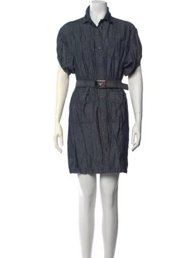 Pre-owned Prada Vintage Mini Dress In Blue