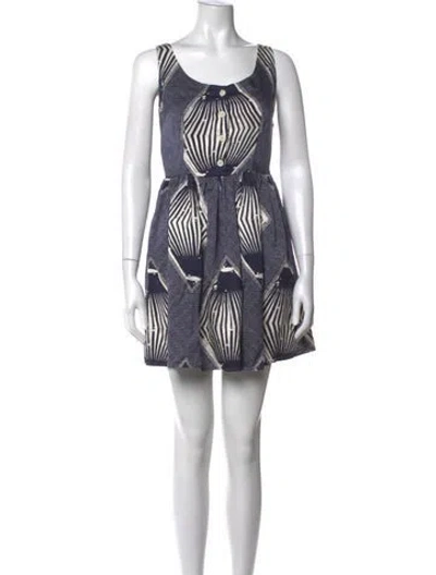 Pre-owned Prada Vintage Mini Dress In Blue