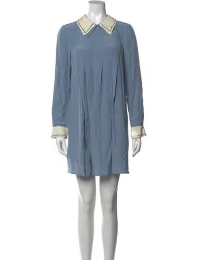 Pre-owned Prada Vintage Mini Dress In Blue