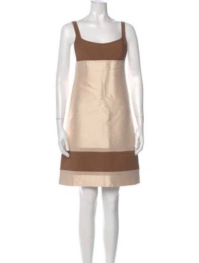 Pre-owned Prada Vintage Mini Dress In Brown