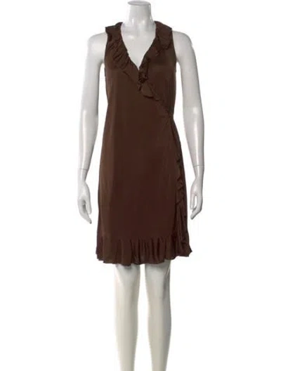 Pre-owned Prada Vintage Mini Dress In Brown