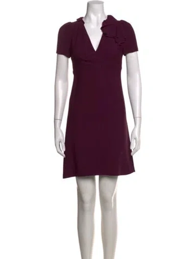 Pre-owned Prada Vintage Mini Dress In Burgundy