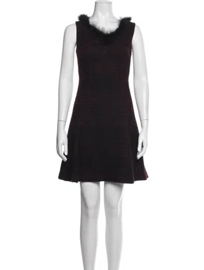 Pre-owned Prada Vintage Mini Dress In Burgundy