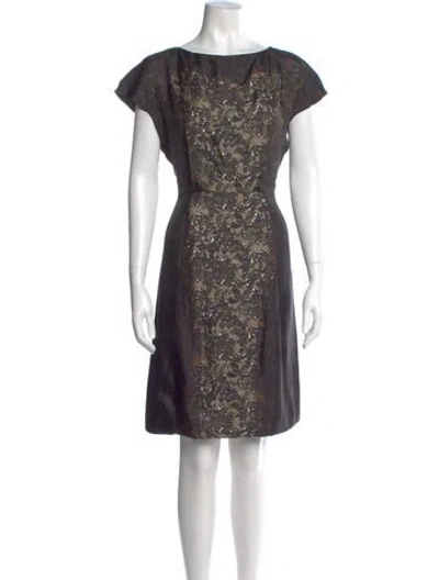 Pre-owned Prada Vintage Mini Dress In Gray