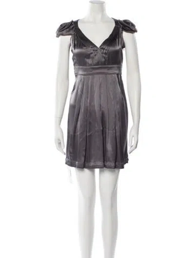 Pre-owned Prada Vintage Mini Dress In Gray