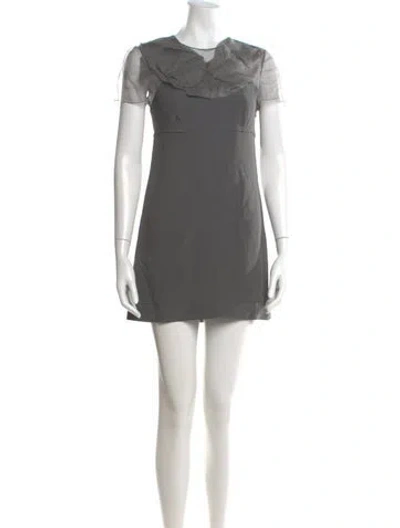Pre-owned Prada Vintage Mini Dress In Gray