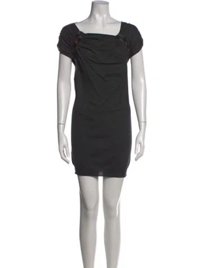 Pre-owned Prada Vintage Mini Dress In Gray