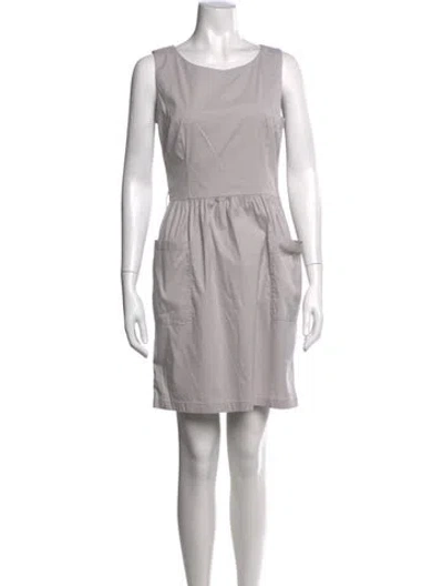 Pre-owned Prada Vintage Mini Dress In Gray