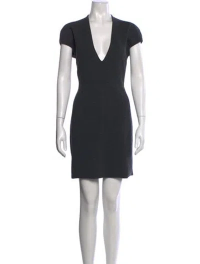 Pre-owned Prada Vintage Mini Dress In Gray