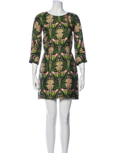 Pre-owned Prada Vintage Mini Dress In Green