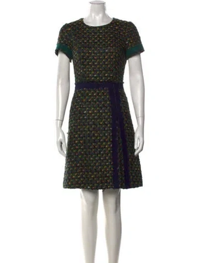 Pre-owned Prada Vintage Mini Dress In Green