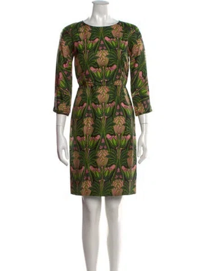 Pre-owned Prada Vintage Mini Dress In Green